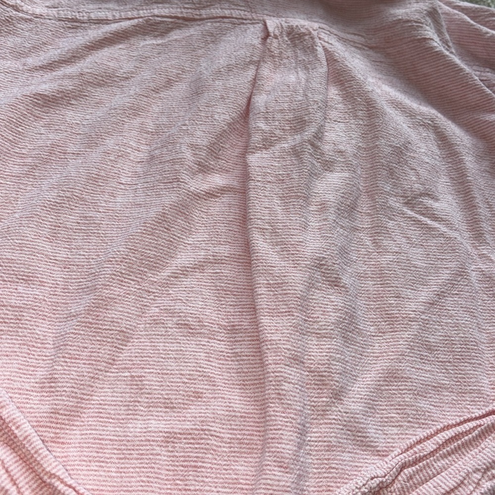 Joe Fresh Pink and White Striped Shirt Size Small - Picture 7 of 7